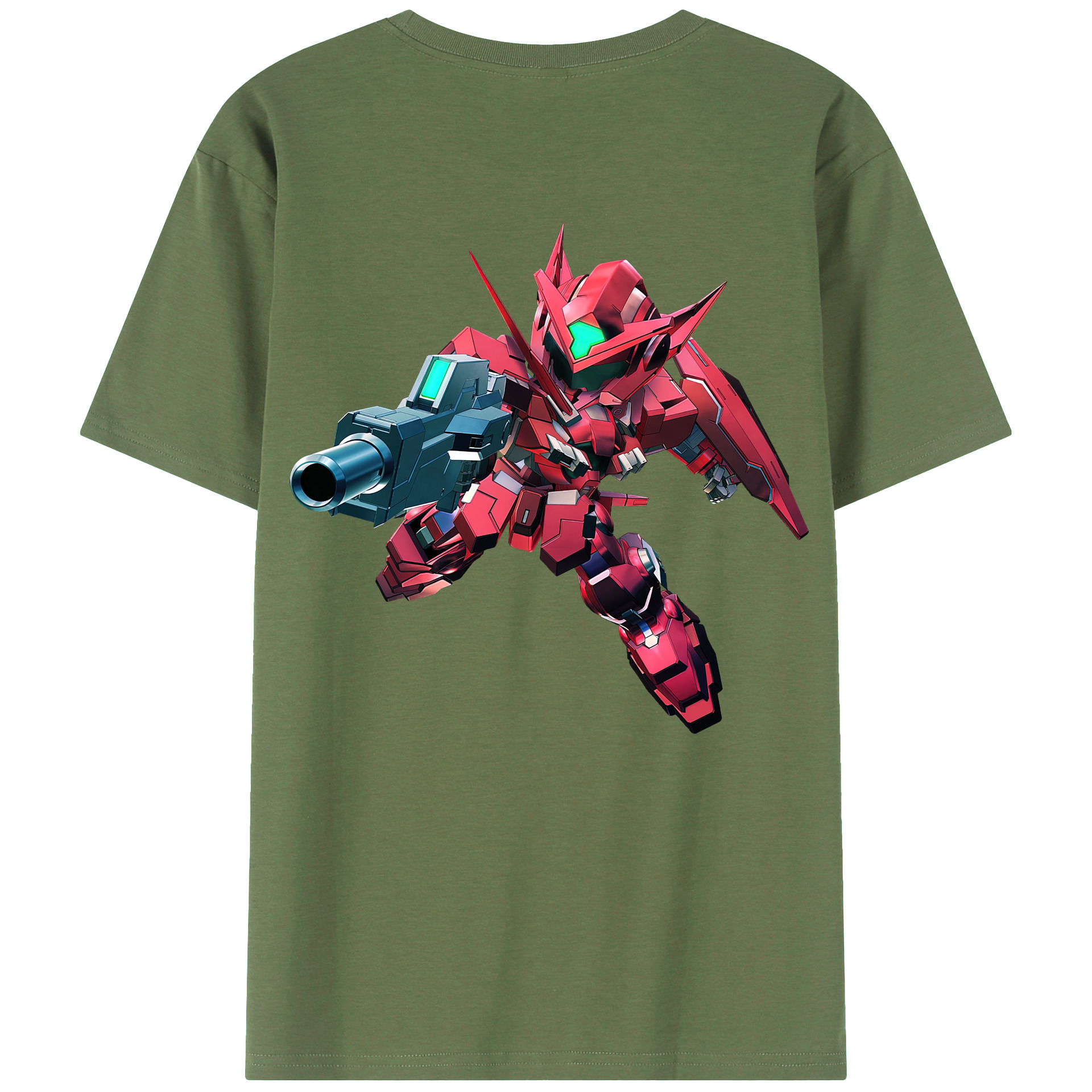 （画像用） 機動戦士ガンダム Mobile Suit Gundam 綿100％ メンズ半袖Tシャツ（バックプリント） 通気性
